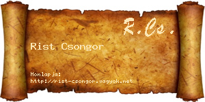 Rist Csongor névjegykártya